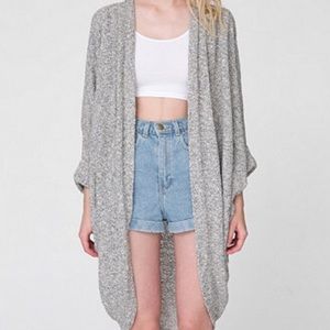 American Apparel: Open Front Calf-Length Cardigan